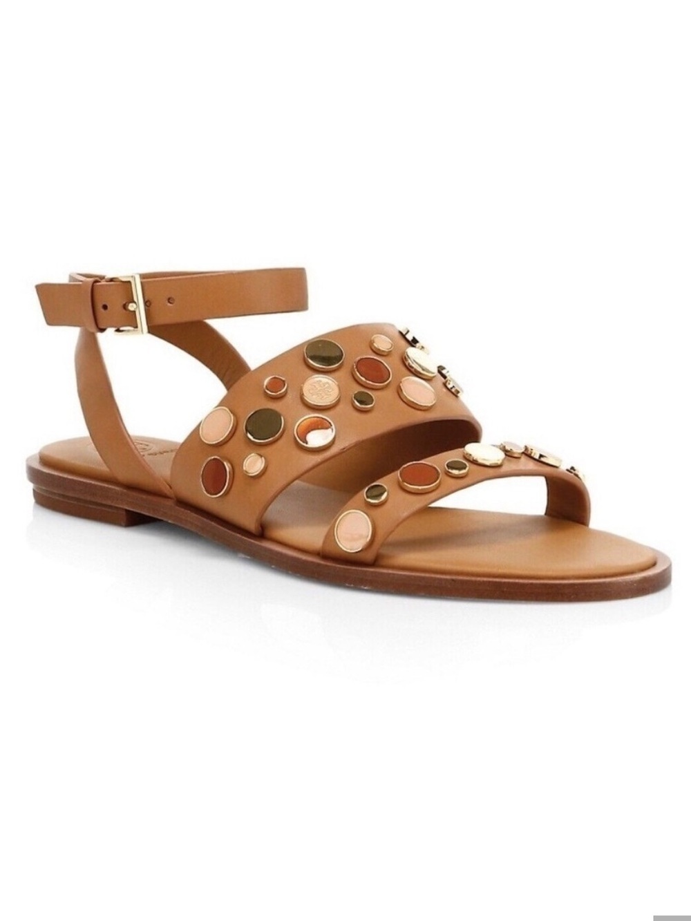 Tory Burch Suki Tan/Brown Leather Sandals SIZE 10